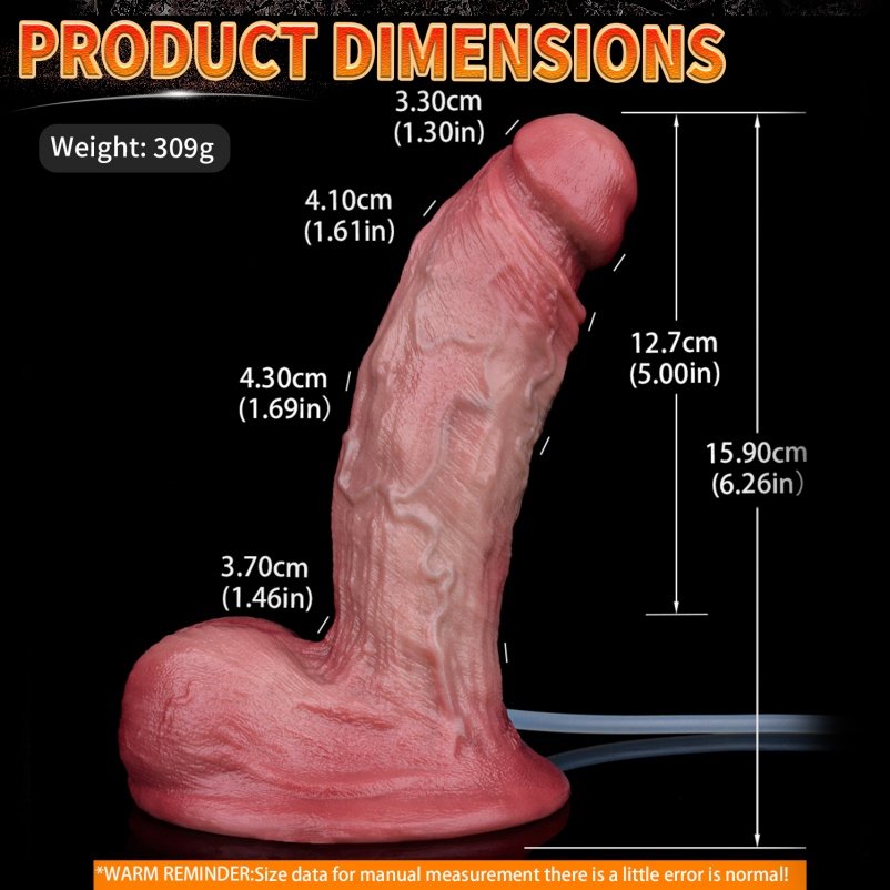 Realistische Siliconen Squirten Dildo - Simulatie van Sperma Ejaculatie Masturbeerhulpmiddel voor Vrouwen - Afbeelding 5