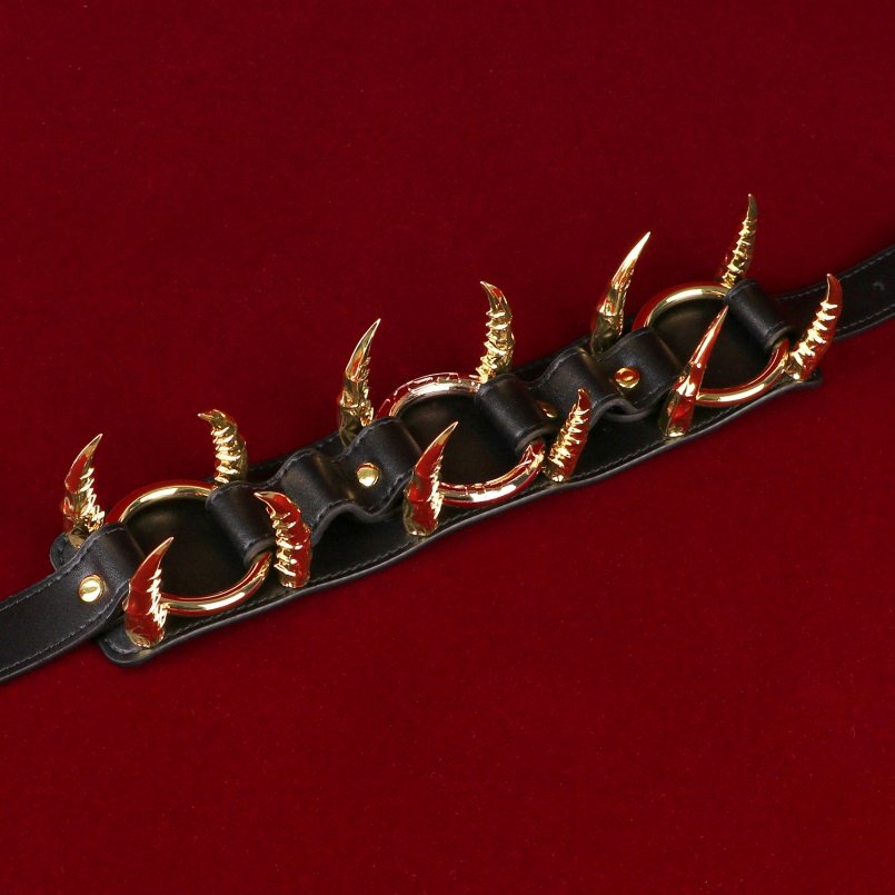 BDSM Zwarte Lederen Halsband Bondage Kinky Seks - Vrouwelijke Strapon Opleidingsfantasie Accessoire - Afbeelding 4