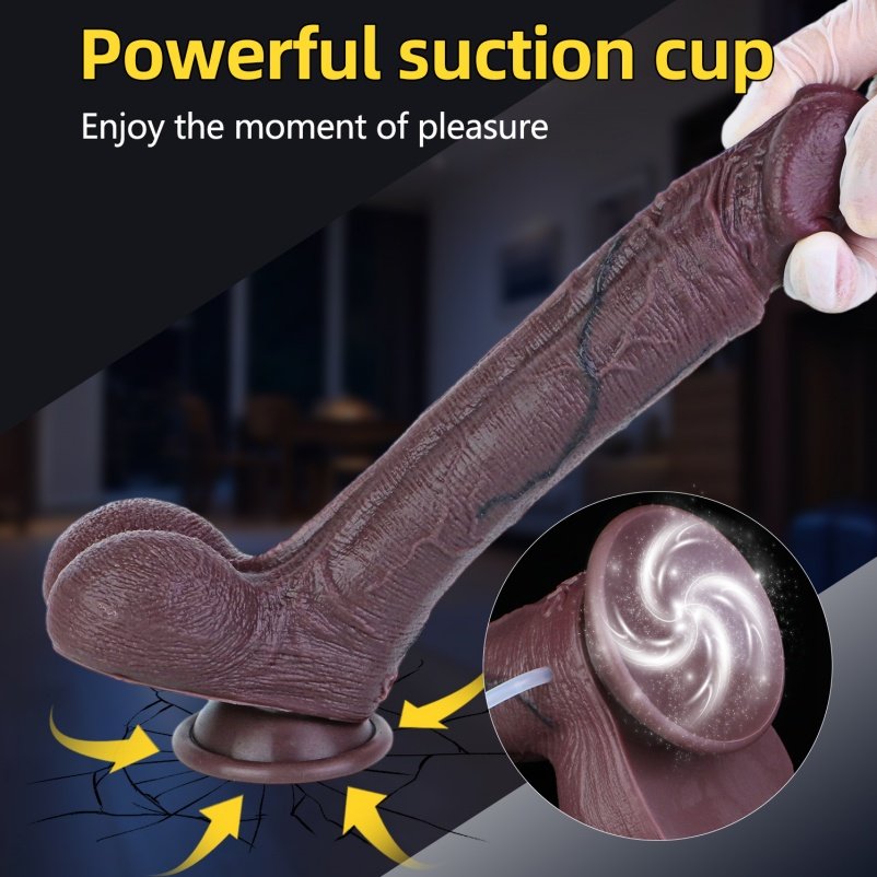 Fantasie Diepe Vlezig Siliconen Squirten Dildo - Met Zuignap voor Handsfree Plezier - Afbeelding 5