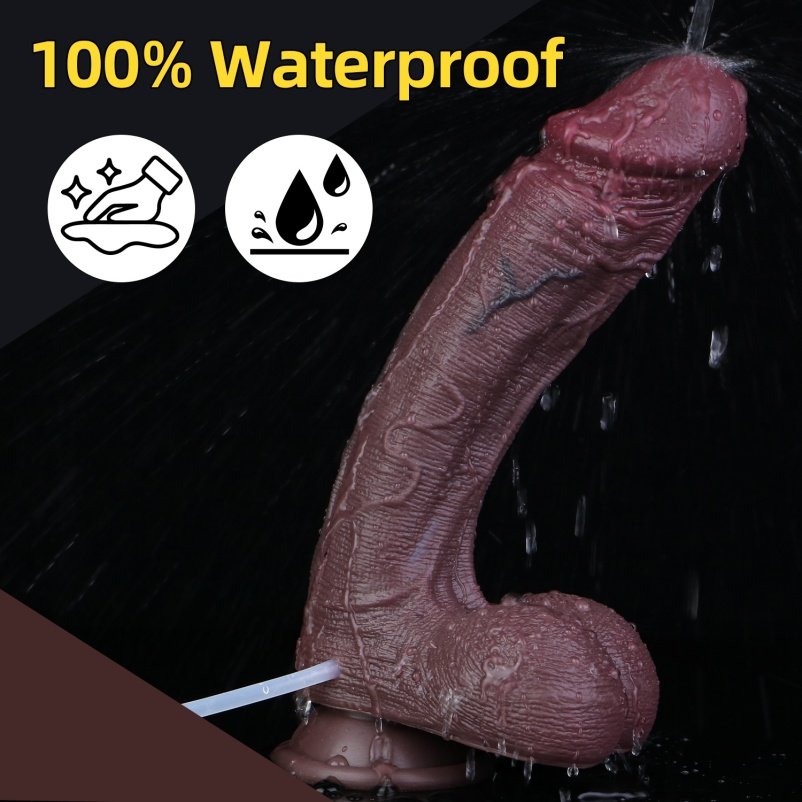Fantasie Diepe Vlezig Siliconen Squirten Dildo - Met Zuignap voor Handsfree Plezier - Afbeelding 6