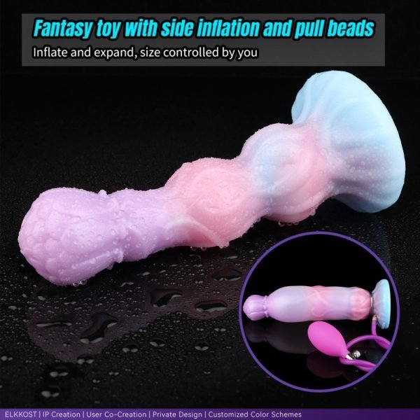 Fantasy Monster Beaded Inflatable Dildo - Vaginadilatator voor Vrouwen