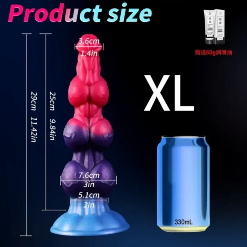Monster Dog Knot Dildo Fantasy Anal Beads - Vaginale Uitbreiding en Siliconen Expansie Tool - Afbeelding 11