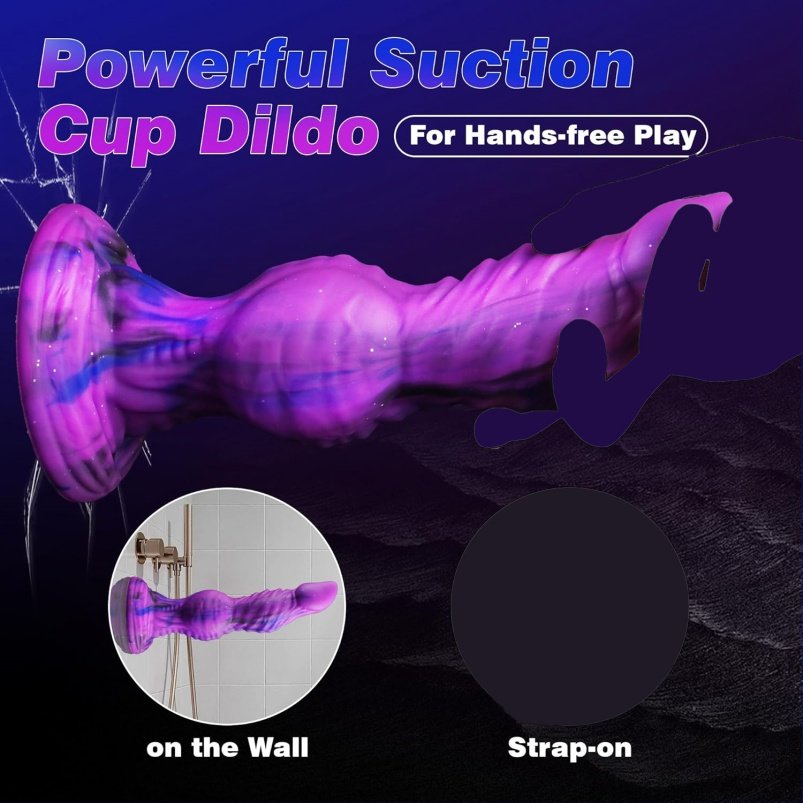 Paarse Siliconen Fantasie Knot Dildo - Stimuleer de G-Spot voor Vrouwen Masturberen - Afbeelding 5