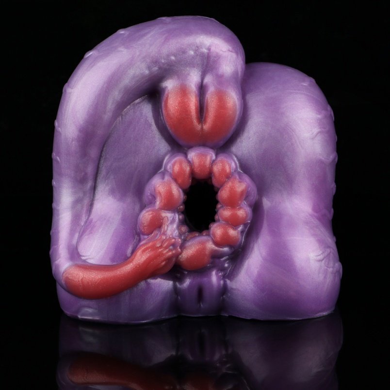 Fantasy Monster Kont Pocket Pussi - Dubbele Kanaal Siliconen Masturbeerontwerp voor Mannen - Afbeelding 2