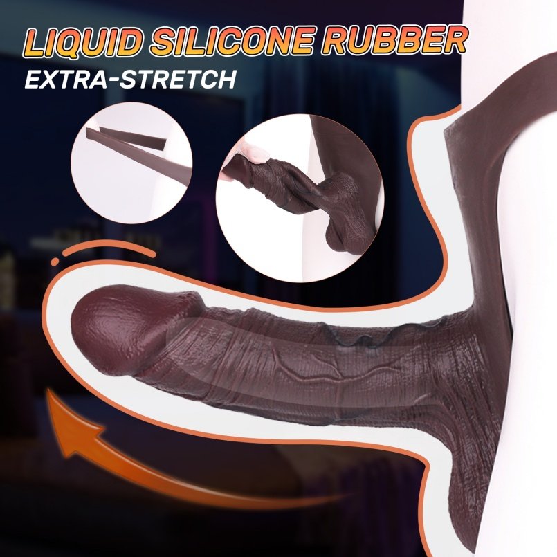 Zwarte Siliconen Sheath Underwear - Penis Verlenging en Versterking Accessoire voor Mannen - Afbeelding 7