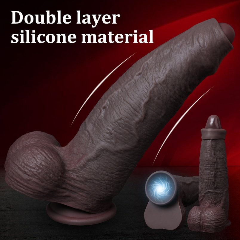 Zwarte Realistische Siliconen Dildo Zuignap – Invoeren voor Vrouwen Masturberen via Anale en Vaginale Stimulatie - Afbeelding 5