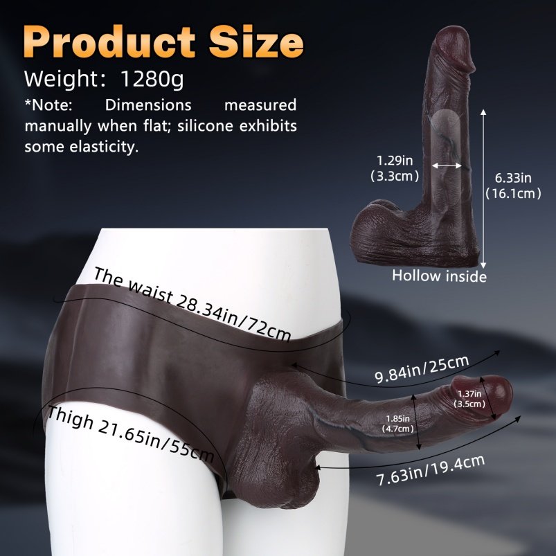 Zwarte Realistische Siliconen Sheath Underwear - Verleng de Seksuele Duur en Vergroot de Penisomvang - Afbeelding 7