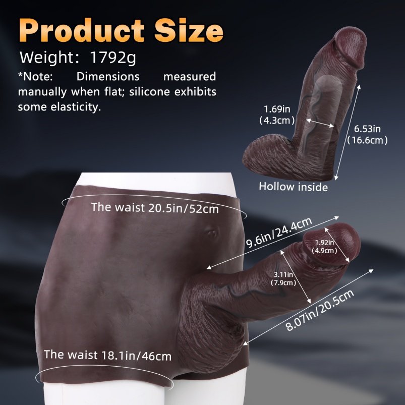 Fantasie Gigantische Siliconen Sheath Underwear - Stevige Pasvorm voor Man's Strapon - Afbeelding 9