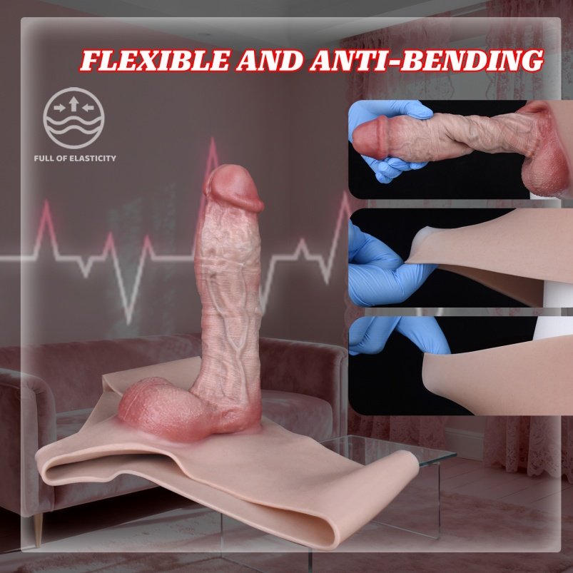 Vleesachtige Siliconen Strap-On Simulatie Penis Sheath Underwear - Vergroten en Verbeteren van Penisvermoeidheid - Afbeelding 7