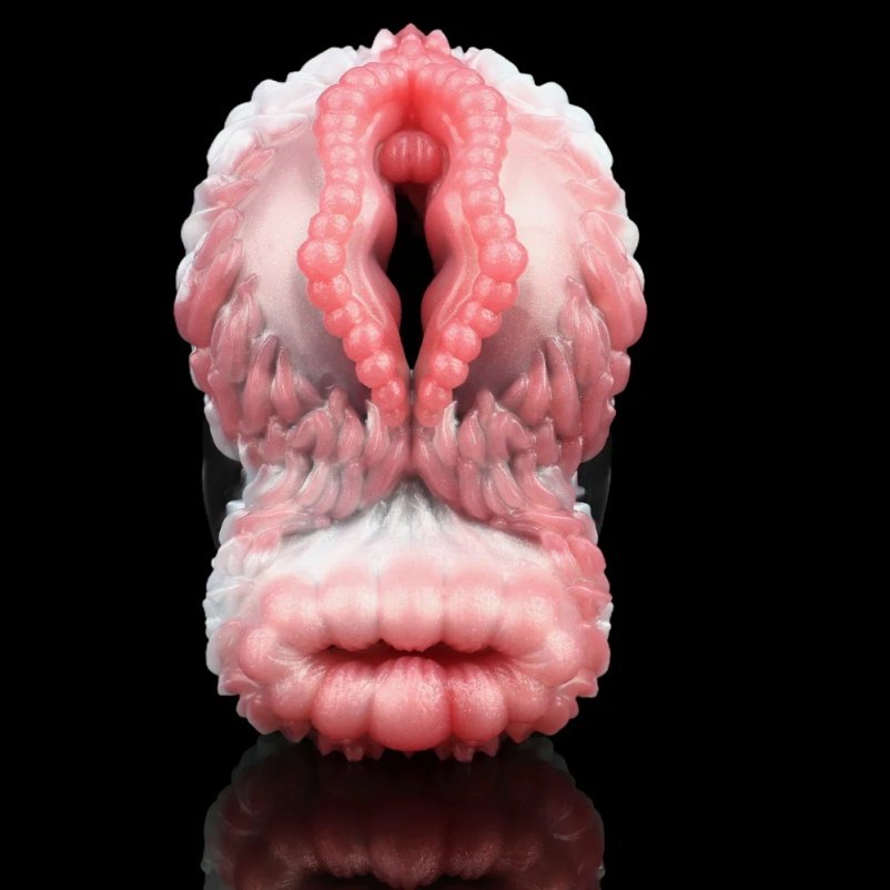 Dierlijke Kangoeroe Fantasie Pijpen Siliconen Pussy – Dubbelkanaals Masturbator voor Mannen - Afbeelding 2