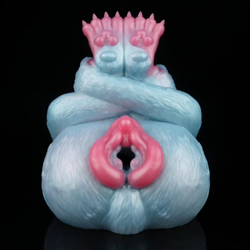 Fantasie Blauwe Siliconen Pocket Pussy – Wolf-Meisje Torso Masturbator voor Intense Mannelijke Stimulatie - Afbeelding 4