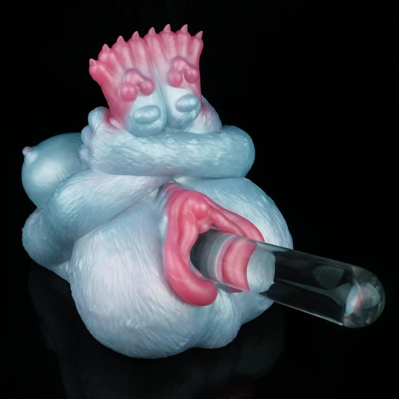 Fantasie Blauwe Siliconen Pocket Pussy – Wolf-Meisje Torso Masturbator voor Intense Mannelijke Stimulatie