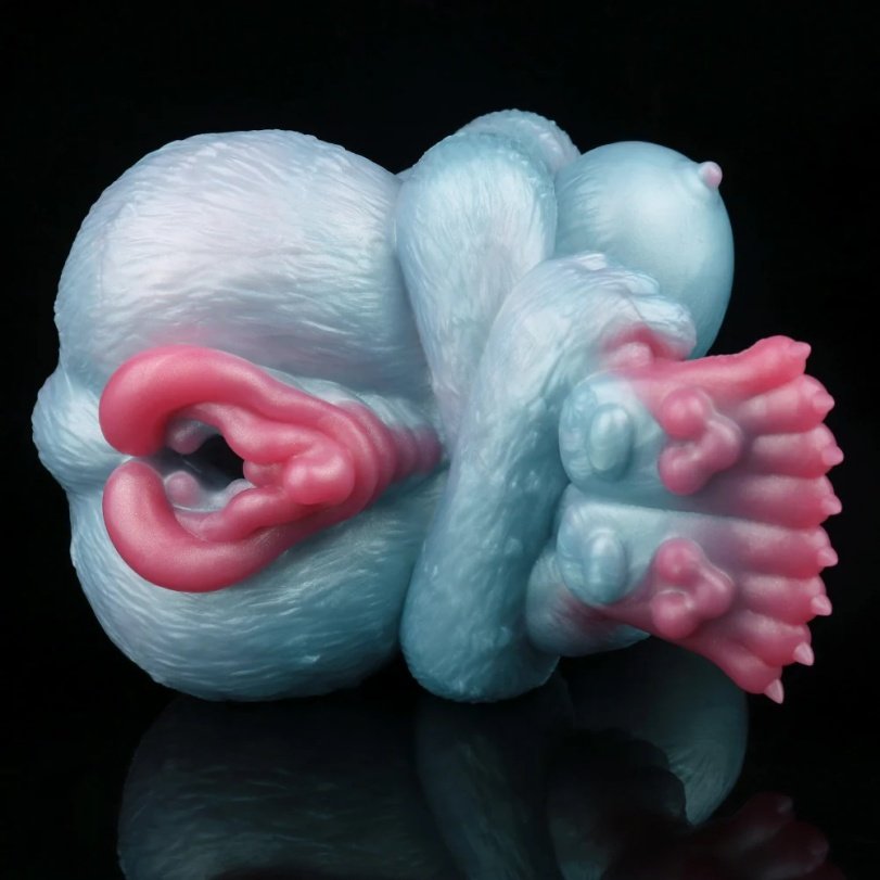 Fantasie Blauwe Siliconen Pocket Pussy – Wolf-Meisje Torso Masturbator voor Intense Mannelijke Stimulatie - Afbeelding 10