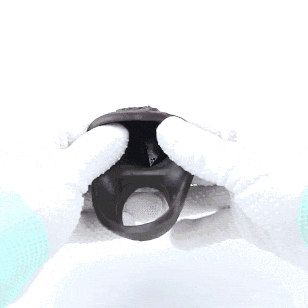 Zwarte Siliconen Draagbare Verlengende Penis Sleeve - Half-Wrap Male Girth Enhancer Penisring Seks Speeltje - Afbeelding 2