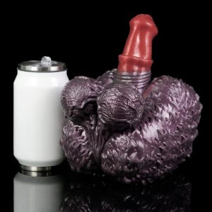 2-in-1 Fantasy Monkey Dildo & Pocket Pussy - Pluizige Siliconen Masturbator Sex Toys voor Koppels