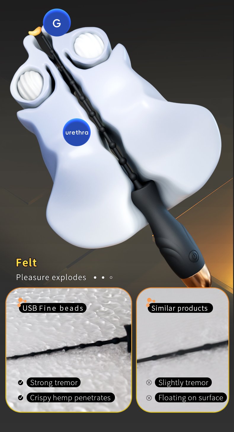 Handbediende Urethrale Vibrator met Kralen – Voor Prostaat Massage en Meervoudige Stimulatie - Afbeelding 6