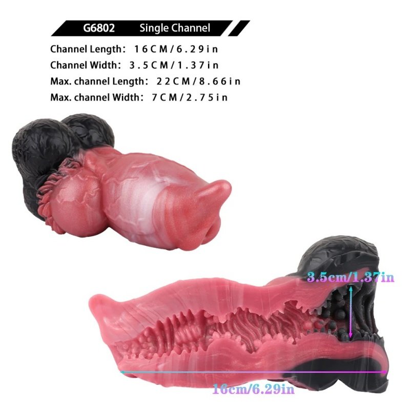 Fantasie Monster Knot Dildo & Pocket Pussy-2-in-1 Siliconen Masturbator & Penis Sleeve voor Mannen - Afbeelding 13