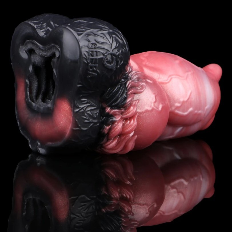 Fantasie Monster Knot Dildo & Pocket Pussy-2-in-1 Siliconen Masturbator & Penis Sleeve voor Mannen - Afbeelding 5