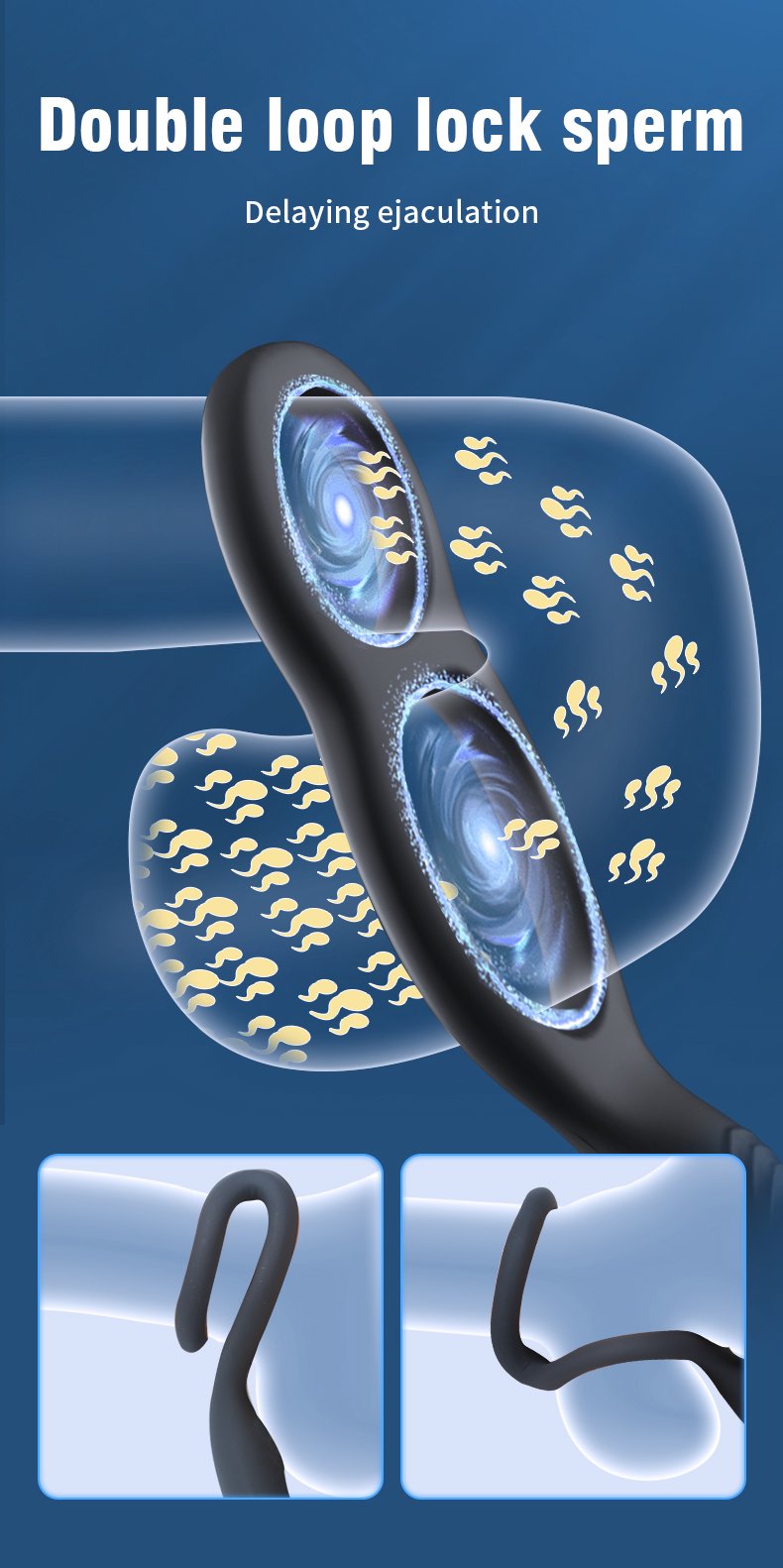 Zwarte Siliconen Anal Beads & Vibrerende Cockring – 3-in-1 Oplossing voor Erectieproblemen & Prostaatmassage - Afbeelding 7