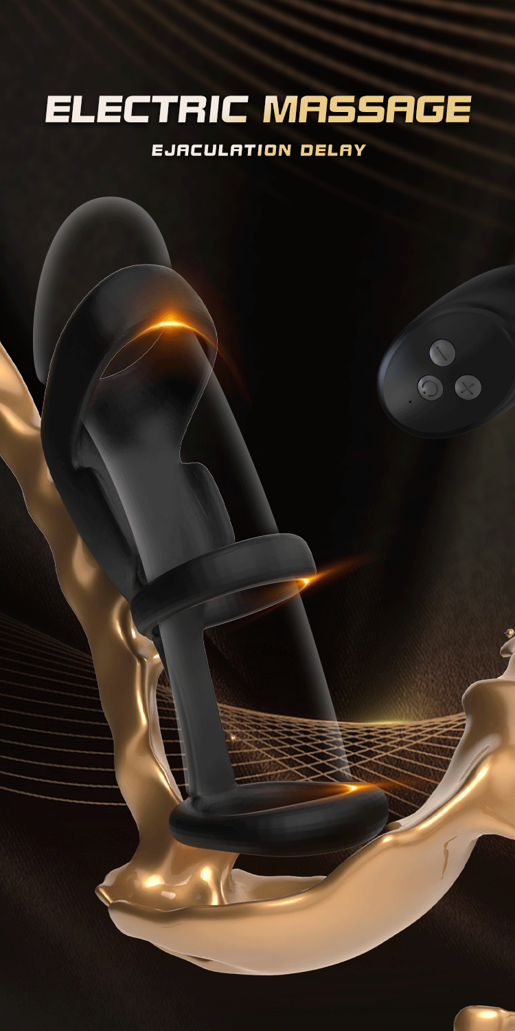 Drievoudige Siliconen Penisring Vibrator – Voor Uitgestelde Ejaculatie en Krachtige Stimulatie - Afbeelding 2