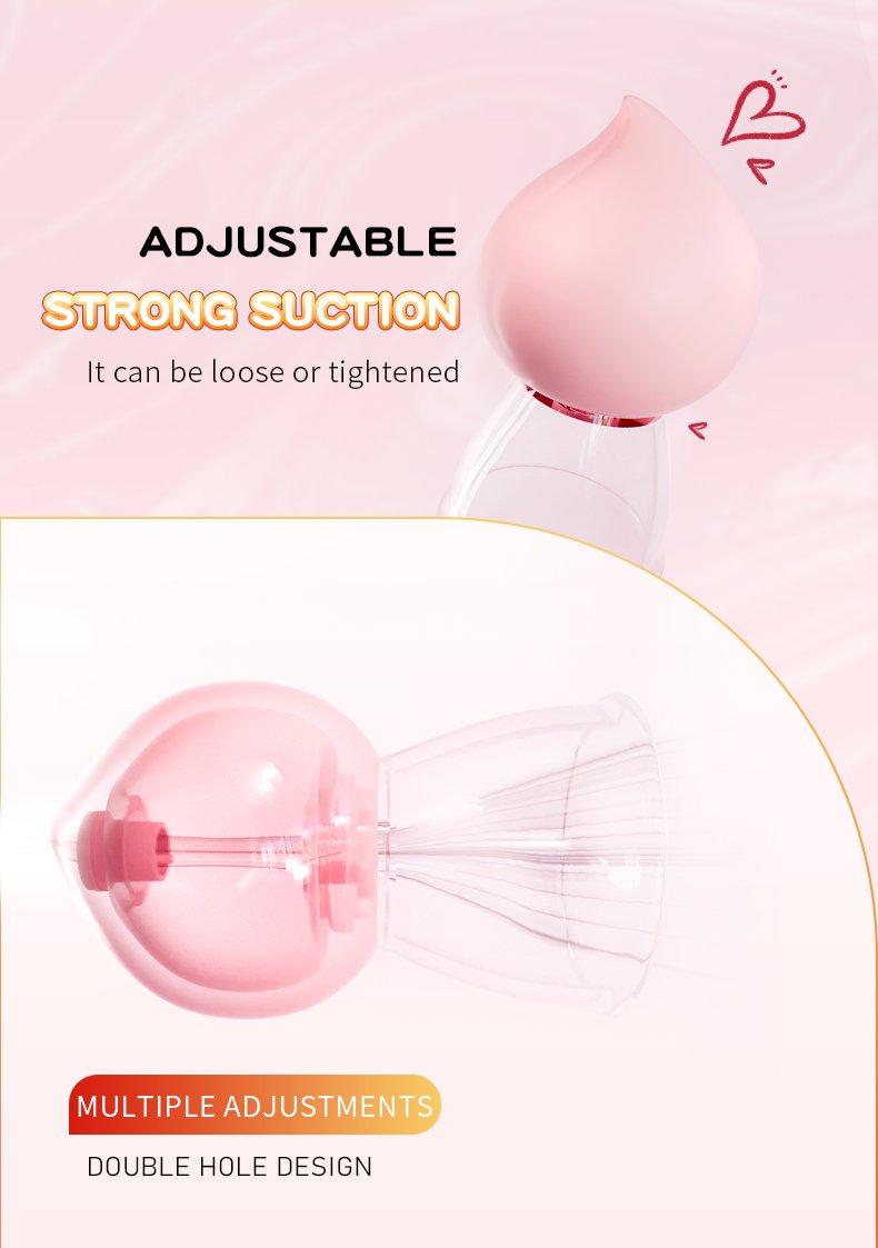 Schattige Perzik Clitoris Zuiger – Een Sappige Traktatie voor Discreet Genot & Tepelstimulatie - Afbeelding 2