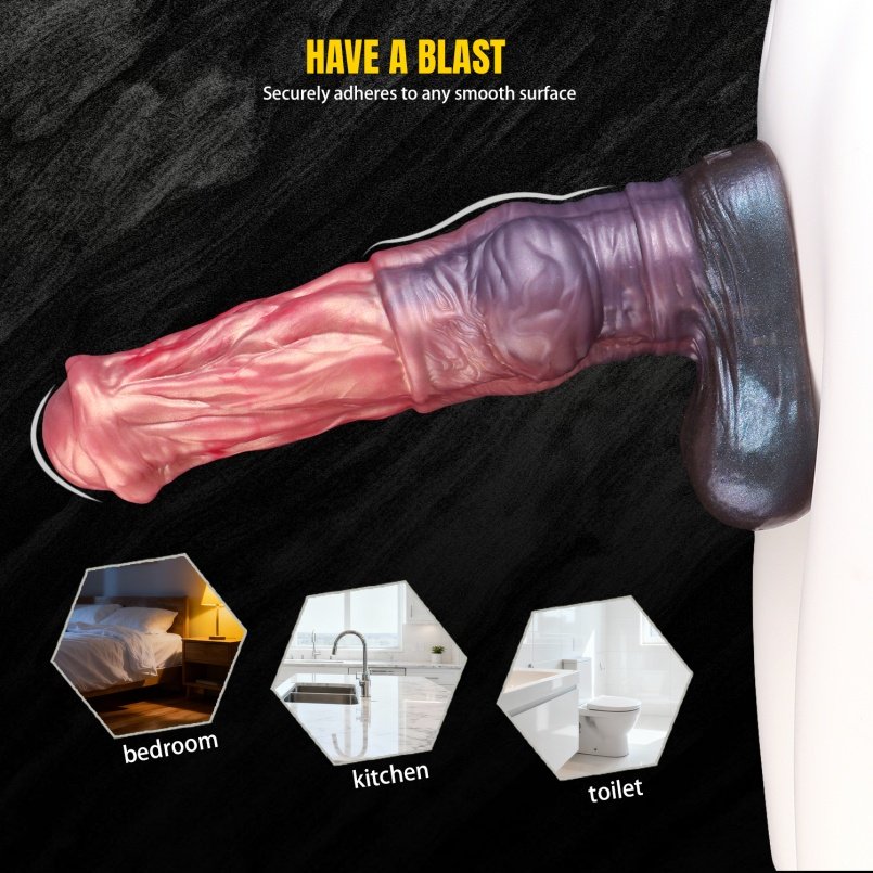 Fantasie Dual-Layer Siliconen Monster Horse Cock – Met 'Knot' Vergrendeling voor Intense Expansie