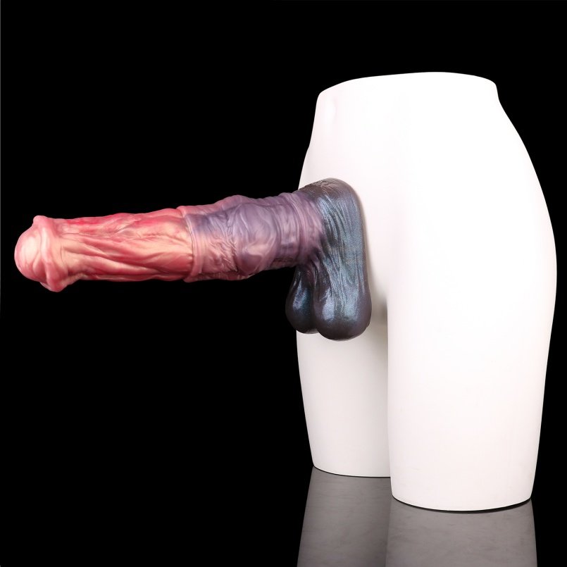 Fantasie Dual-Layer Siliconen Monster Horse Cock – Met 'Knot' Vergrendeling voor Intense Expansie - Afbeelding 4