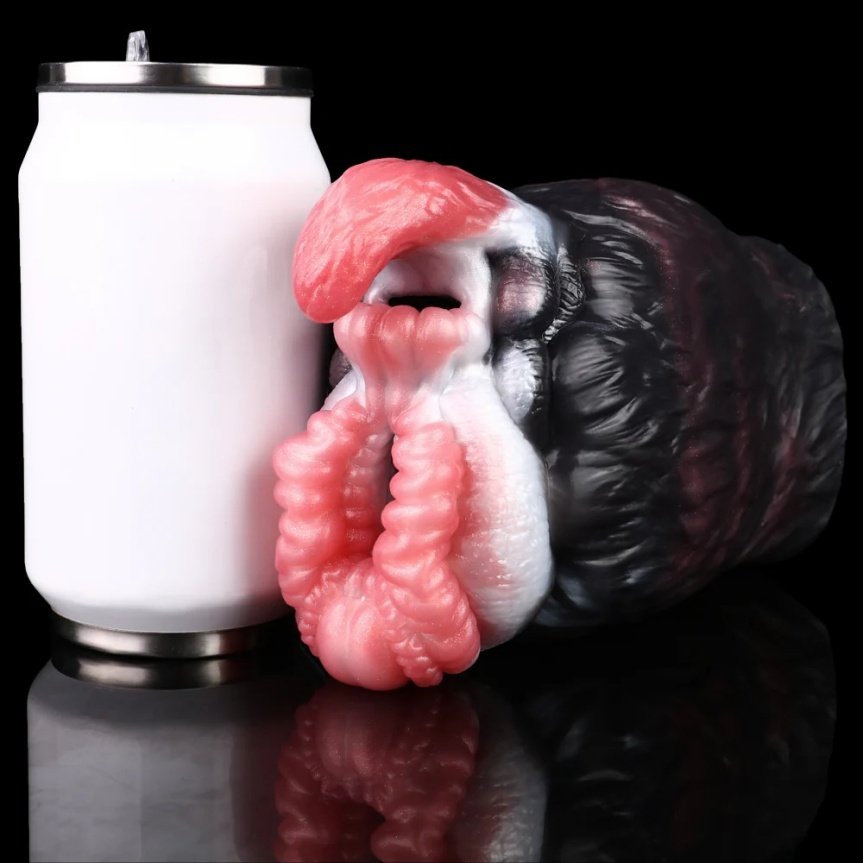 Realistische Fantasie Beer Pocket Pussy-Dubbel Kanaal Masturbator met Harige Huidtextuur & Medische Siliconen - Afbeelding 8