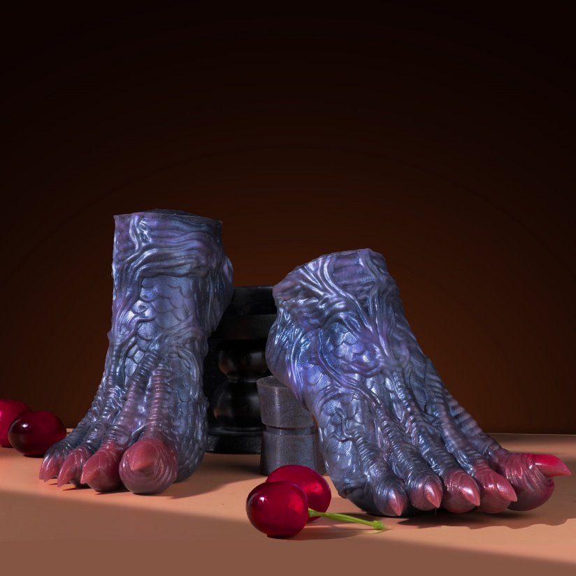 Fantasie Demonenvoet Pocket Pussy-Verborgen Kanaal Siliconen Masturbator voor Intense Voetfetisj Stimulatie - Afbeelding 9