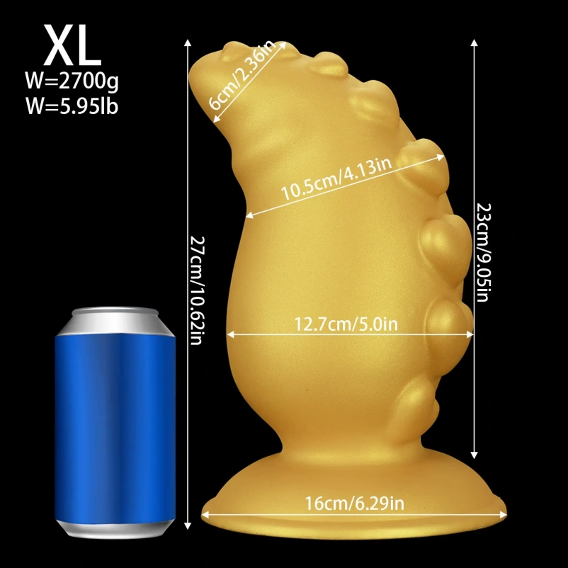 Heavy Fetish Fantasy Fist Dildo - Expansie & Goudkleurige Monstercock voor Extreme Vulling - Afbeelding 9