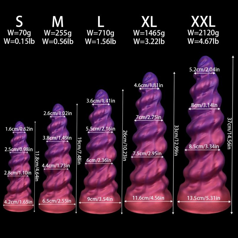 Fantasy Heavy Fetishes Fist Dildo – Spiraalvormige G-Spot Stimulatie Sex Toys - Afbeelding 4