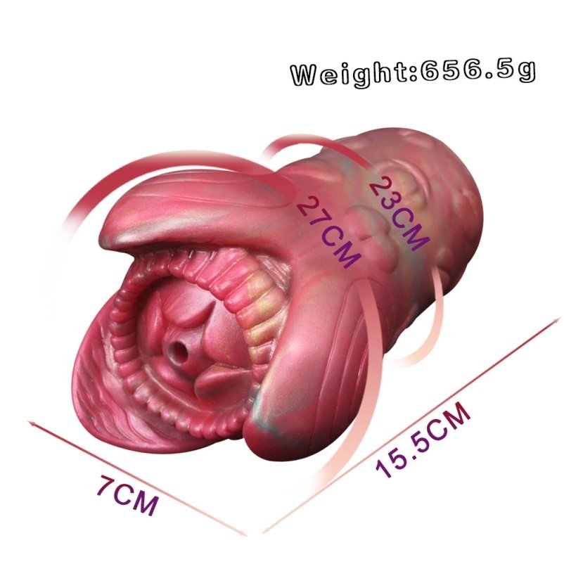 Alien Sandworm Fantasy Siliconen Pocket Pussi – Single-Channel Penis Massage & Blowjob Ervaring - Afbeelding 2