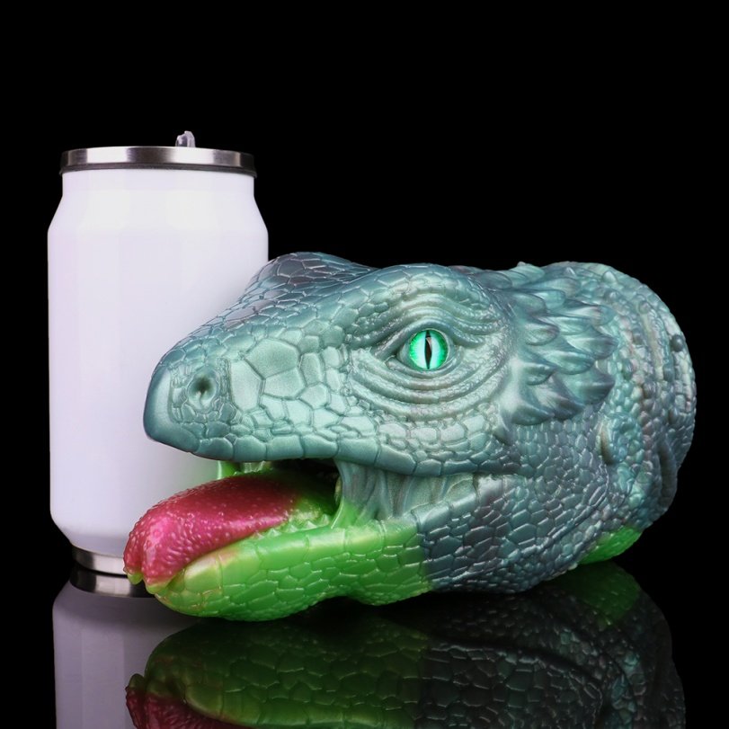 Fantasie Hagedis Blowjob Siliconen Pocket Pussi - Mannelijke Penis Massage & Animal Sex Pop