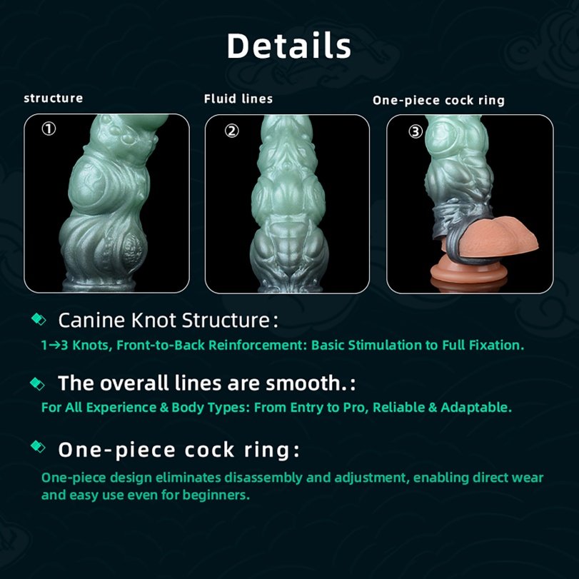 Fantasy Knot Cock Sleeve & Penisverlenger Verleng de Seksuele Duur & Train Gevoeligheid - Wearable voor Mannen - Afbeelding 13