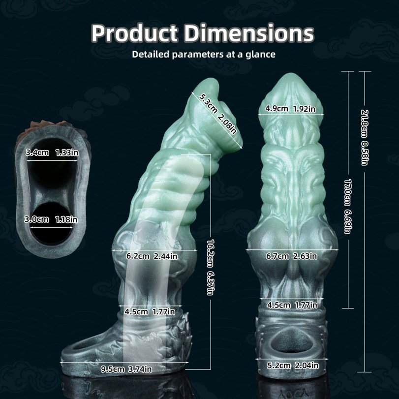 Frostcrown Wolfking Fantasy Cock Sleeve-Oplossing voor Micropenis en Erectieproblemen - Afbeelding 11