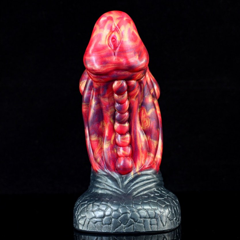 Fantasie Bloedrode Siliconen Monstercock – Grootste Lul voor Fisting en Masturberende Vrouwen - Afbeelding 3
