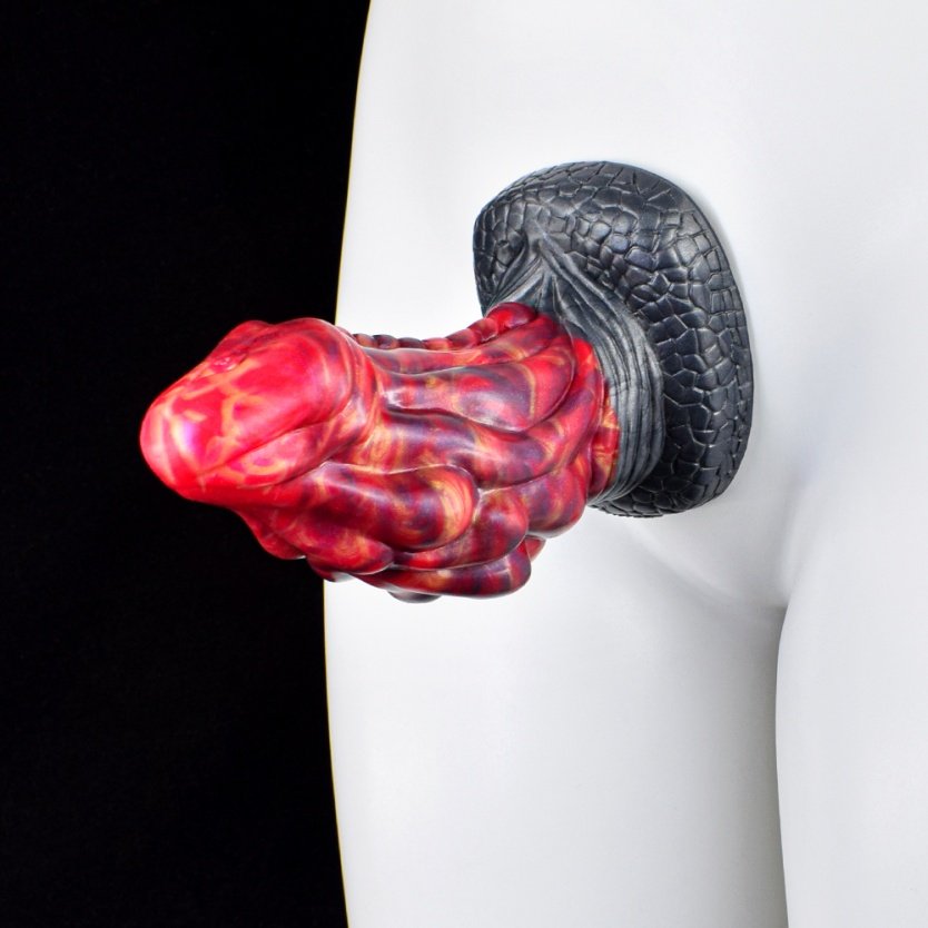 Fantasie Bloedrode Siliconen Monstercock – Grootste Lul voor Fisting en Masturberende Vrouwen - Afbeelding 9