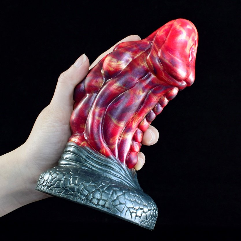 Fantasie Bloedrode Siliconen Monstercock – Grootste Lul voor Fisting en Masturberende Vrouwen - Afbeelding 10