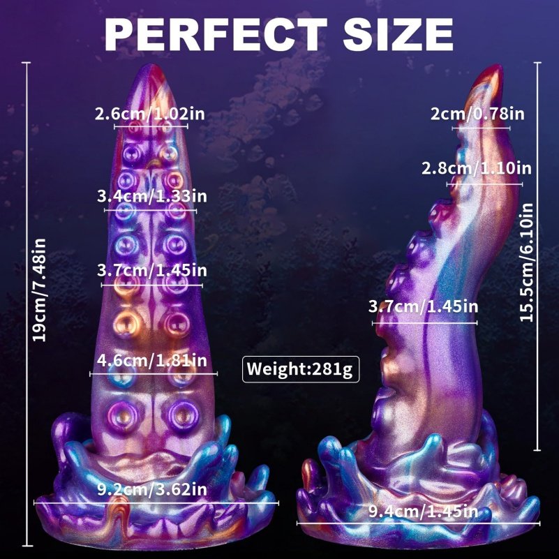 Fantasy Paarse Siliconen Tentacle Dildo met Zuignap – Intense Stimulatie & Alternatief voor Viagra voor Vrouwen - Afbeelding 5