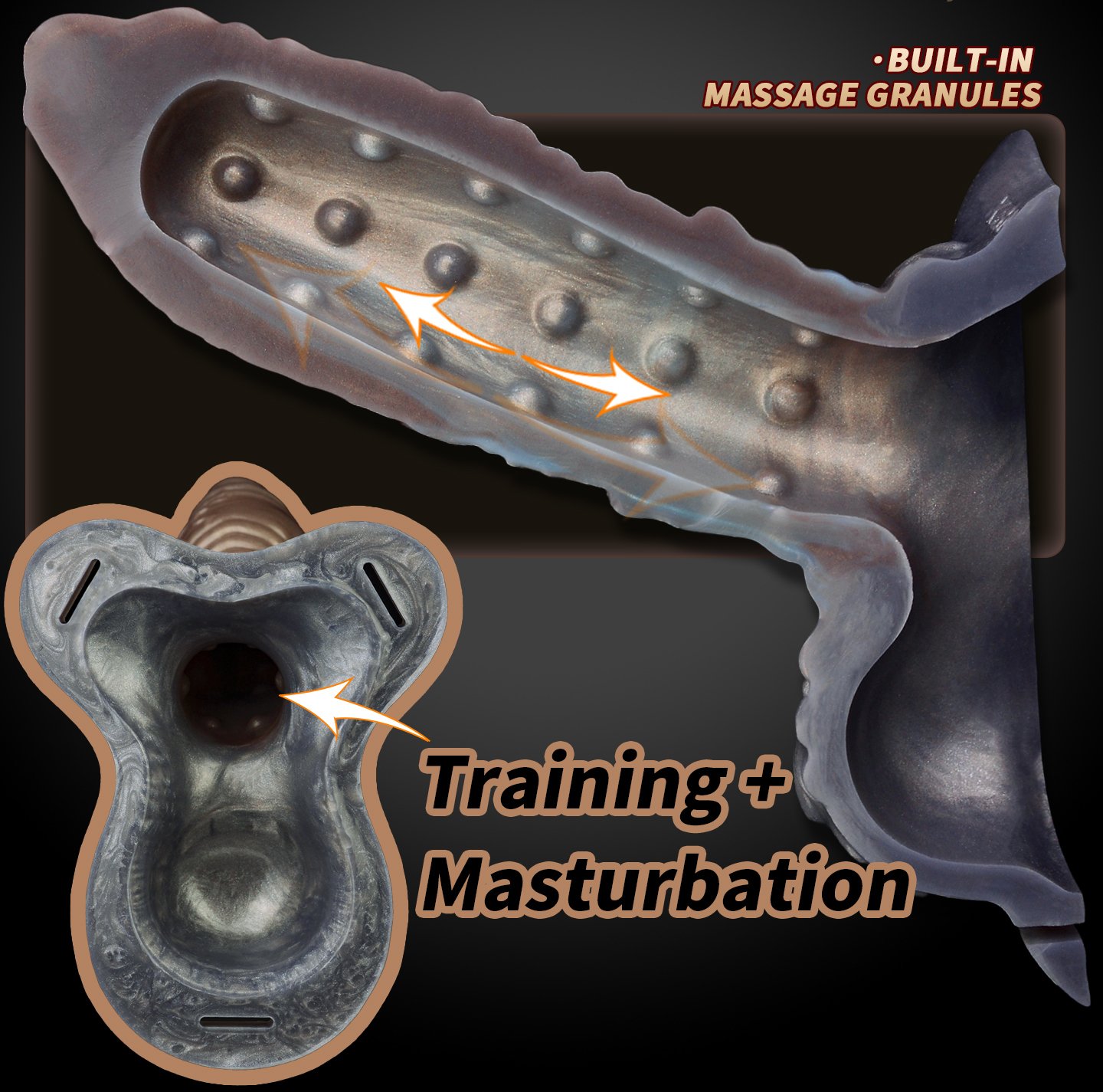 Fantasie Alien Siliconen Cock Sleeve - Seksuele Verlenging, Strapon Toy & Oplossing voor Erectieproblemen - Afbeelding 14