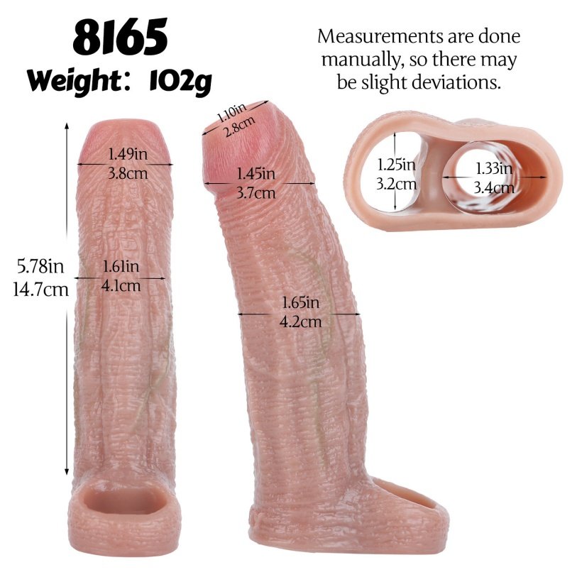 Verlengende Micropenis Siliconen Cock Sleeve – Verbeter Erectieproblemen met deze Draagbare Penisrinf Sex Toys - Afbeelding 8