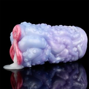 Bubble Fantasy Silicone Pocket Pussy met Dubbel Kanaal – Vibrerende Male Sex Toy voor Intens Genot