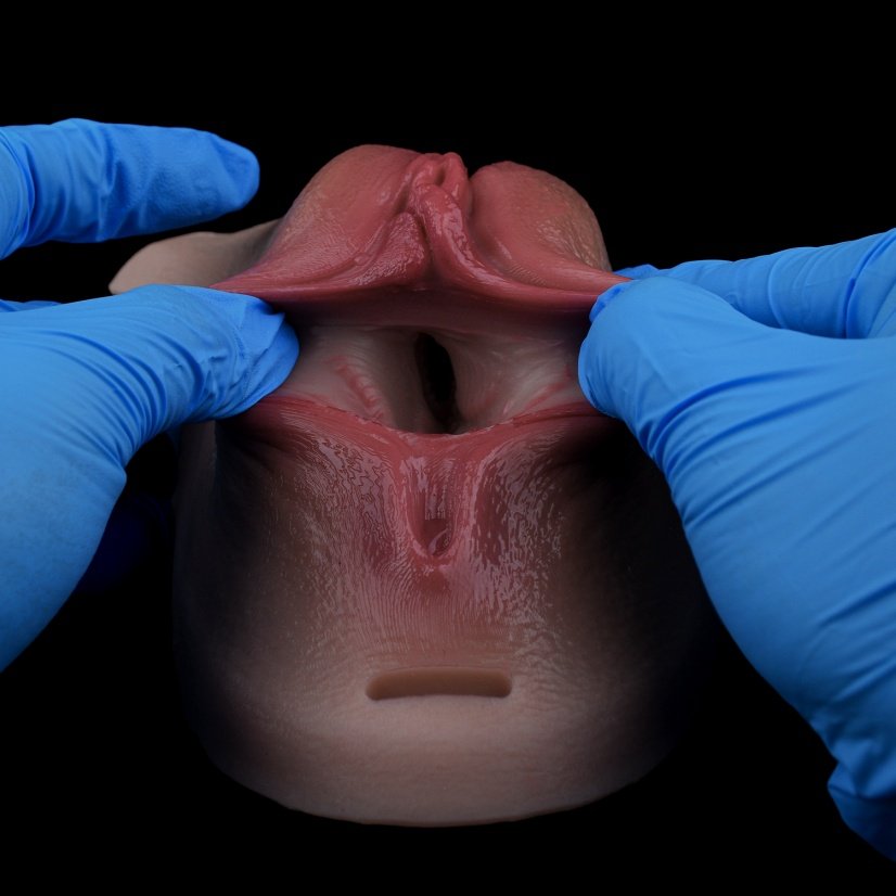 Draagbare Siliconen Nep Vagina met Leren Harnas - Levensechte Nep Kut voor Crossdressers - Afbeelding 4