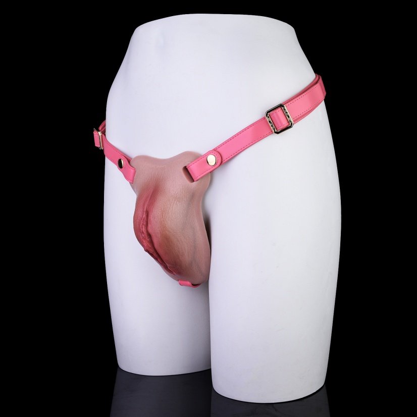 Draagbare Siliconen Nep Vagina met Leren Harnas - Levensechte Nep Kut voor Crossdressers - Afbeelding 7