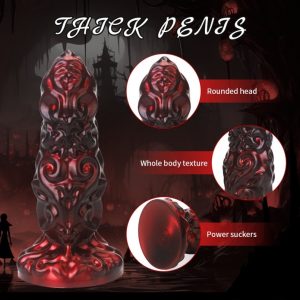 Fantasie Bloedzwarte Siliconen Fist Dildo met Zuignap – Extreme Stimulatie voor Vrouwen