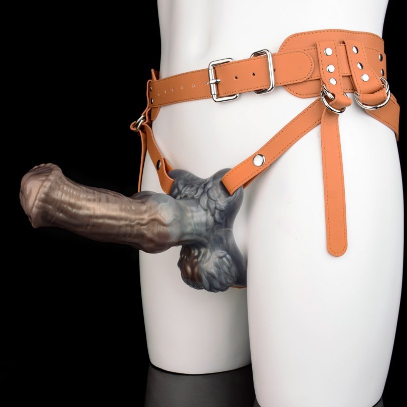 Monster Paard Penis Sleeve met Draagbaar Harnas - Oplossing voor Erectieproblemen & Mannelijke Sex Toys - Afbeelding 13