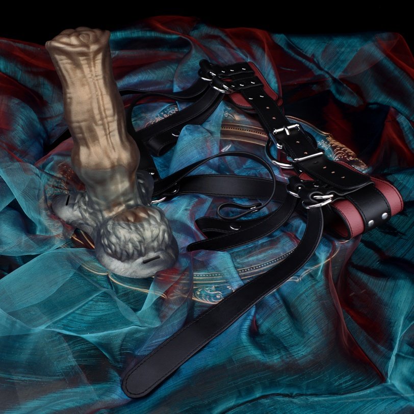 Monster Paard Penis Sleeve met Draagbaar Harnas - Oplossing voor Erectieproblemen & Mannelijke Sex Toys - Afbeelding 16