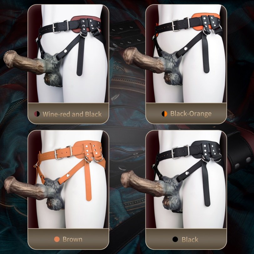 Monster Paard Penis Sleeve met Draagbaar Harnas - Oplossing voor Erectieproblemen & Mannelijke Sex Toys - Afbeelding 6