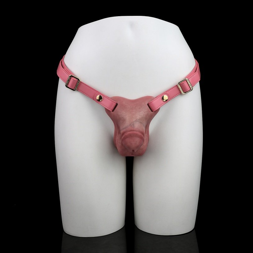 Realistische Siliconen Vlezige Chastity Cage - Strapon Bondage Toys voor Mannelijke Controle - Afbeelding 2