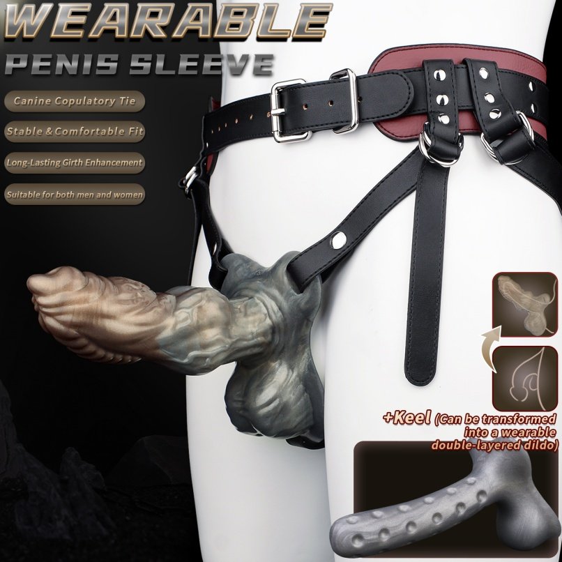 Fantasie Dog Penis Sleeve – Unisex Strapon Siliconen Toy voor Koppels - Afbeelding 10